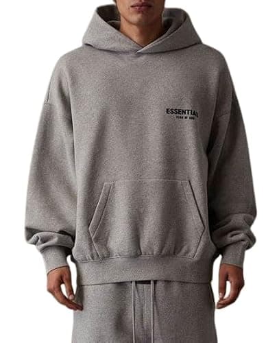 ESSENTIALS Pullover Hoodie Cotton Blend Adult Men Oversized, baggy fit. thumbnail 5