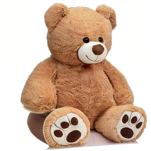 HollyHOME Big Teddy Bear, Large Bear Stuffed Animal with Footprints,36”,Tan | Cute Soft Cuddly Plush, Birthday & Holiday Gifts for Kids,Girlfriend,Wife, Baby Shower Decor, Perfect Bedtime Companion thumbnail 10