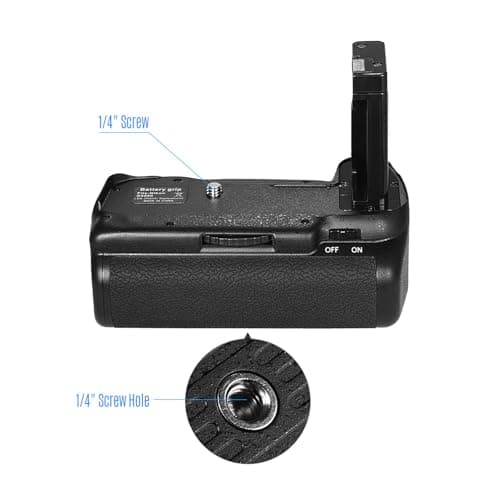 Battery Grip Replacement for NikonD5500 D5600 SLR Digital Camera, MB - D5500 + Vertical Battery Grip with IR Remote Control, Powered by EN - EL14 Battery thumbnail 8
