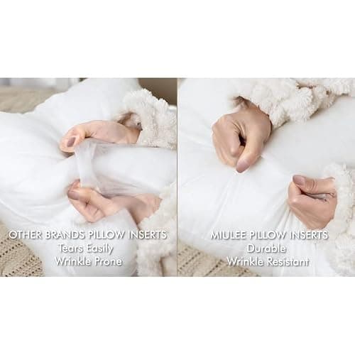 MIULEE Pillow Insert 12x20 Inch, Decorative Rectangle Throw Pillow Insert, Premium Fluffy Pillow Forms Stuffer for Sofa Couch Living Room thumbnail 8