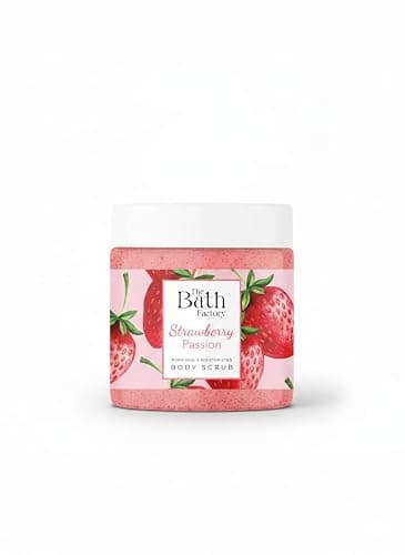THE BATH FACTORY Body Scrub for Exfoliating with Moisturizing Shea Butter | 100% Vegan | Natural Strawberry Extract | Perfect Exfoliator for All Body Parts such as Face, Foot, Hand - Image 1