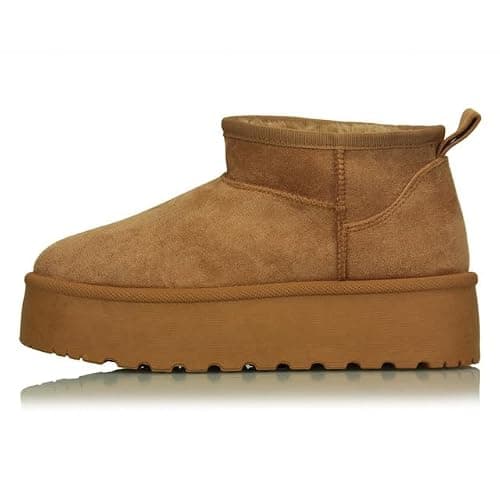 Procity Damen Stiefeletten Warm Gefüttert Plateau Boots mit der Profilsohle thumbnail 7