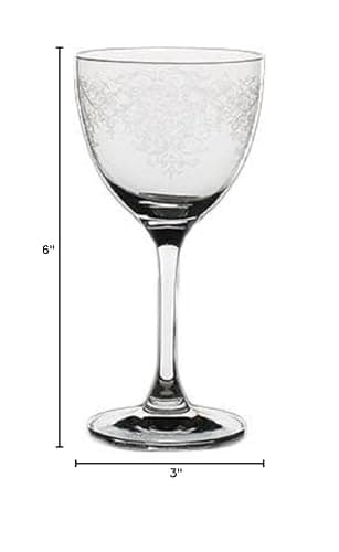 RONA Steelite Vintage Lace Nick & Nora Wine/Cocktail Glass, Set of 6 thumbnail 2