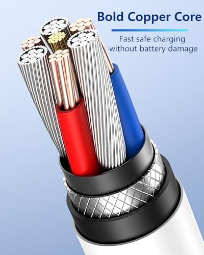 AMITOME 3 in 1 USB-A Carplay Cable 1.5M,3A Universal Charging Cable with USB-C/Micro USB and IP Port,Coiled Cable for Car Retractable Fast Charging Cord Compatible with Most Cell Phones - White thumbnail 7