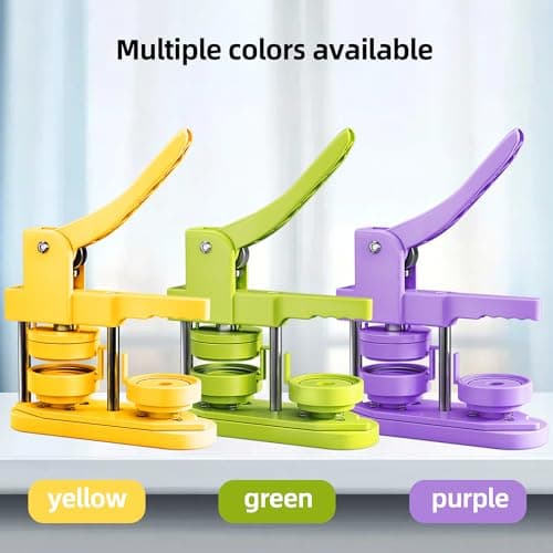 Freeingbag 58mm Button Maker Machine Kit, Installation-Free Button Pin Maker & Pin Maker Machine with 100 Sets Supplies, Circle Cutter & Bonus DIY Accessories for Badges, Crafts & School Projects thumbnail 6
