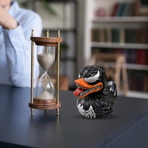 Shilkare Resin Alien Duck, Unique Gothic Gifts & Collectibles, Dark Resin Duck Rubber Novelty Ornament Decorative Duck Figurine for Desktop Home Office Halloween Decor (A) thumbnail 2