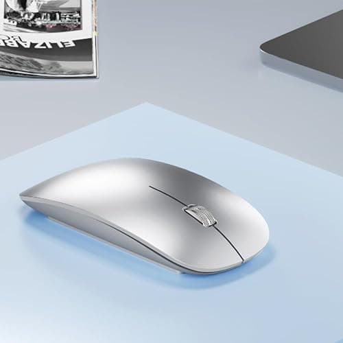 Uiosmuph U30 Souris Bluetooth, Trois Modes sans Fil (BT5.1 USB) silencieuse Rechargeable Portable pour Mac/Ordinateur/Linux/Android, Argent thumbnail 6