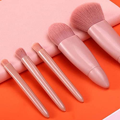 Easy-taken Travel Makeup Brush Set, COSHINE 5pcs Mini Complete Function Cosmetic Brushes Kit (5pcs with mirror) thumbnail 3