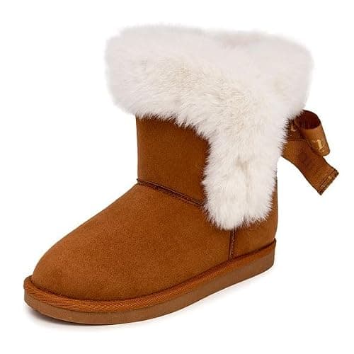 Juicy Couture Girls Winter Boots Warm Insulated Fashion Booties Mid Calf Outdoor Snow Boot for Toddler/Little Kid/Big Kid - Image 1