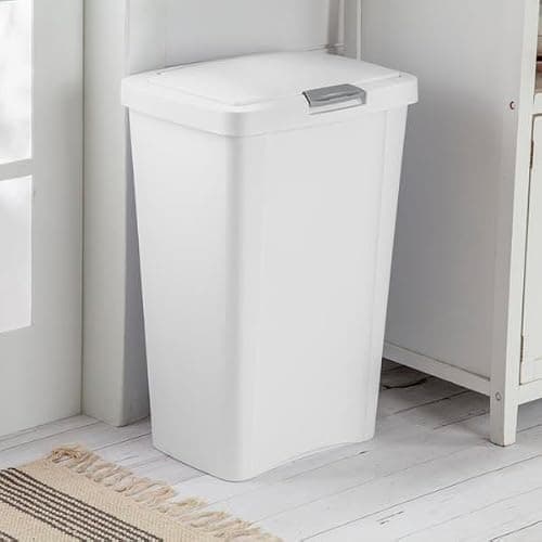 STERILITE 10458004 Touch Can, White, 13 Gallon thumbnail 2