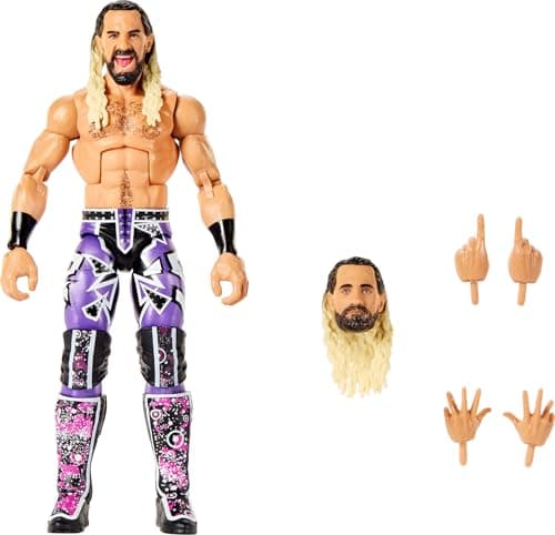 Mattel WWE Elite Collection Top Picks Action Figures & Accessories Set, 6-inch Collectible with Swappable Hands & Ring Gear - Image 1