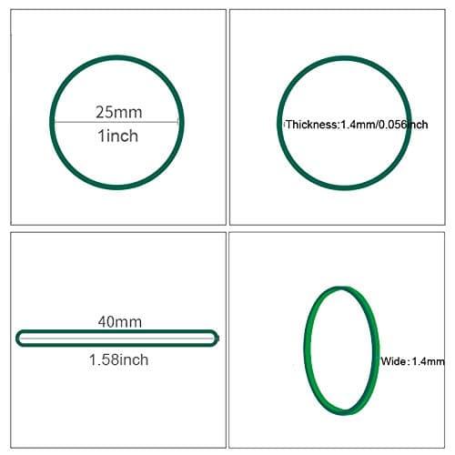 AMUU Rubber Bands size10 Green 1inch 500pcs Small Rubber Bands | Rubber Band for Office Supplies School Home Strong Elastic Band thumbnail 3