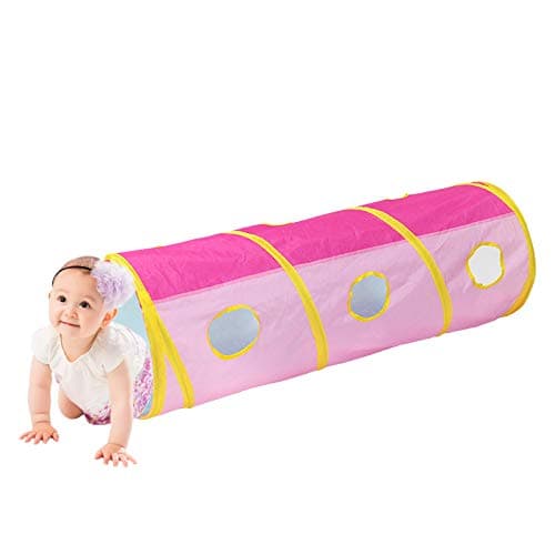Tech Traders ® Play Tunnel - Children Pop Up Indoor & Outdoor Play Activity-Pink - Image 1