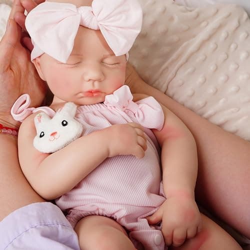 KUICEO Reborn Baby Dolls that Lifelike -18.5 inch Full Body Silicone Sleeping Baby Girl Handmade Face Realistic Body Details for Children Gift - Image 1