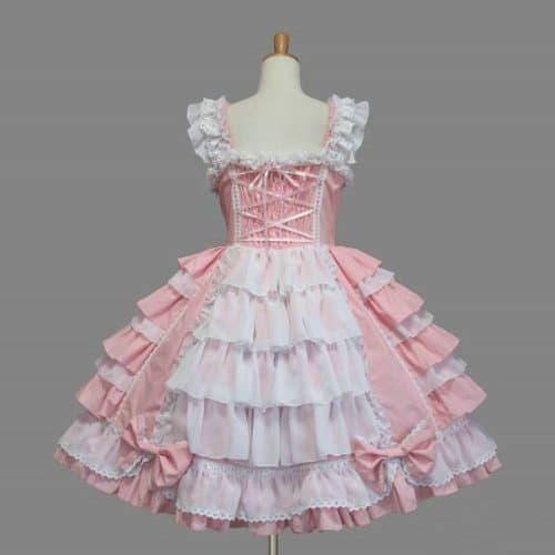 Smiling Angel Süßes Lolita-Kleid für Mädchen, Prinzessinnen-Spitzenrock, Cosplay-Kostüme thumbnail 4