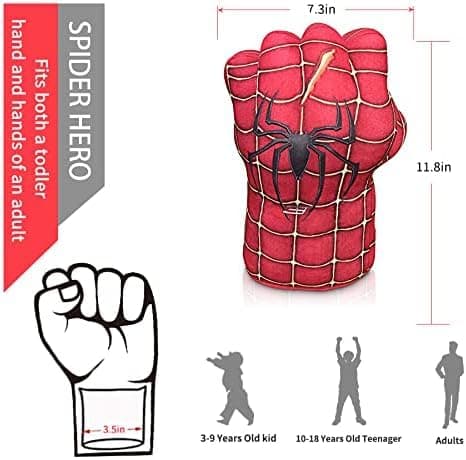 illuOKey Spider Hero Gloves for Kids, Spider Fists Hand Smash Gloves, Ideal for Cosplay, Halloween, Christmas, Birthday Gift thumbnail 3