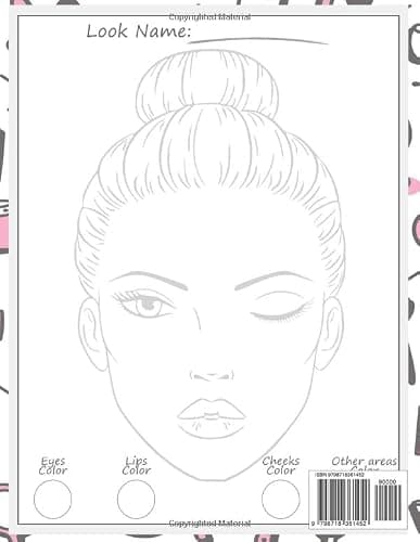 Makeup Practice Book for Kids (Extended Edition): Basic Face Charts to Practice Makeup for Kids and Teens | Gift for Makeup Artist Lover thumbnail 2