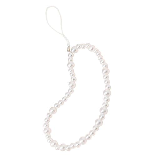 Staqlo Beaded Phone Charm Lanyard Strap Girly Style Fixed Beads Pearl Lanyards - PH-fb-3 - Image 1