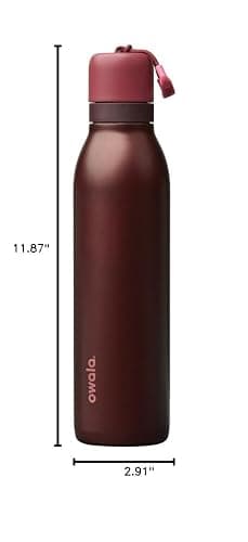 Owala FreeSip Twist Insulated Stainless Steel Water Bottle with Straw for Sports and Travel, BPA-Free, 24-oz, Black Cherry thumbnail 3