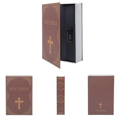 Diversion Book Safe Storage Box (9.5"×6"×2.2") - Secret Safe Can with Security Combination Lock - Bible-Combination thumbnail 3