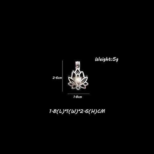 MilkyWay Wish Pearl Necklace Kit, DIY Necklace Making Kit, lotus Necklace Cage Locket Cultured Pearl in Oyster Set, 16.9", Surprise Gift For Wife, Girlfriend,Mother - D thumbnail 3