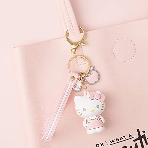 Cute Keychain Kawaii Anime Keychain, Hello Kitty, My Melody,Kuromi,Keroppi, Badtz-Maru, Cinnamoroll, Pompompurin - Hello Kitty thumbnail 3