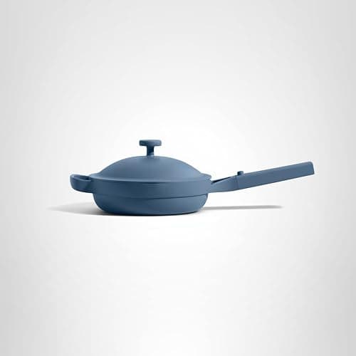Our Place Mini Always Pan 2.0-8.5” (1.2 Qt) Nonstick, Toxin-Free Ceramic Cookware | Patented 10-in-1 Aluminum Frying & Sauté Pan | Safe for Oven, Induction & All Cooktops up to 450°F | Blue Salt thumbnail 7