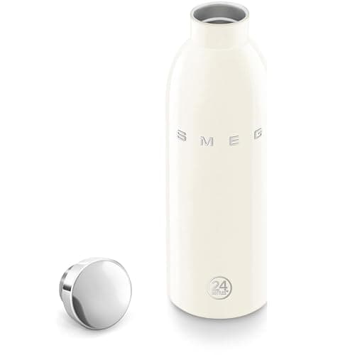 Smeg x 24Bottles Clima Bottle, Borraccia Termica 500 ml WBF01CR, in Acciaio Inox Alimentare 18/8, Isolamento Doppia Parete e Chiusura Ermetica, 24h Freddo e 12h Caldo, Panna thumbnail 4