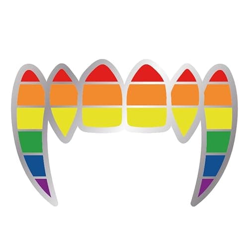 Vampire Pride Pin – Enamel Rainbow Fang Pin – Celebrate Pride & Vampire: The Masquerade - Image 1