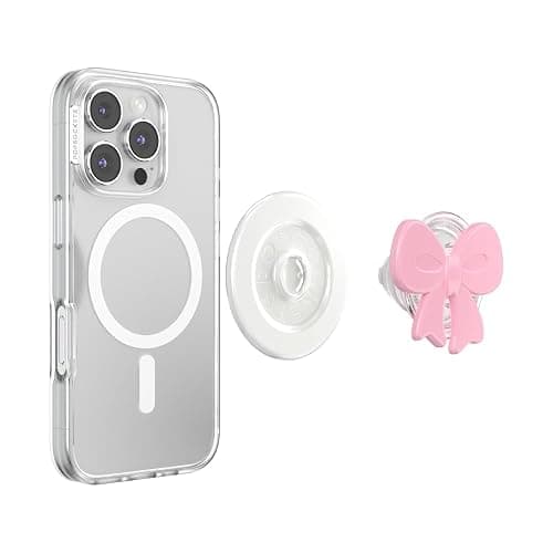 PopSockets Phone Grip for MagSafe, Magnetic Holder- Bowtique Blush | Removable, For Kindle / Android / iPhone, With Magnet, Pink, Bow thumbnail 4