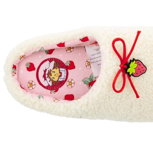 Ground Up Strawberry Shortcake Women's Slippers with Bows (Women's Footware Size, US Footwear Size System, Adult, Women, Alpha, Medium, Medium) thumbnail 7