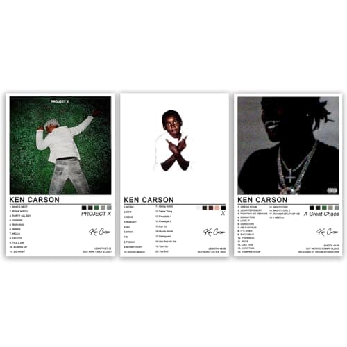 Ken Poster Home Decor A Great Chaos Music Carson Album Cover Signed Limited Edition Canvas Posters Wall Art Picture Print Bedroom Decorative Painting (3p 12x18in Unframed) - Image 1