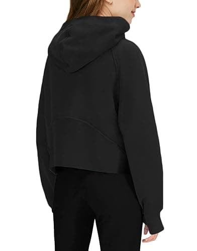 Girls' Hoodies Sweatshirts Half Zipper Pullover Crop Tops for Teen Girls Long Sleeve Sweater Thumb Hole thumbnail 2