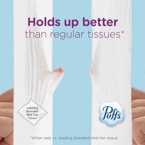 Puffs Facial Tissue Ultra Soft Non-Lotion, 10 Cube Boxes, 56 Facial Tissues per Box, Allergies and Colds (Packaging May Vary) thumbnail 4