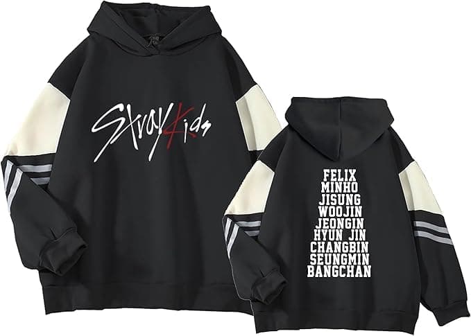 AiHdcy SKZ Hoodie Hyunjin, Felix, LeeKnow, Bangchan Sweatshirt Shirt Skz Merch for Women - Image 1