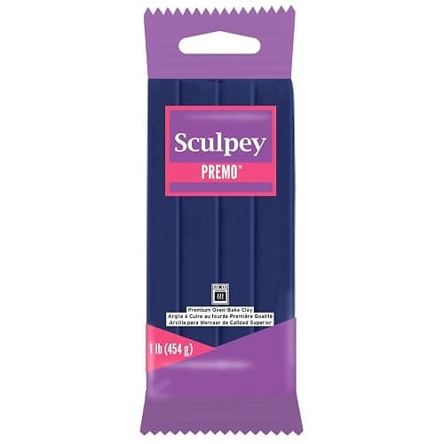 Sculpey Premo Polymer Oven-Bake Clay, Ultramarine Blue Hue, Non Toxic, 1 lb. bar - Image 1
