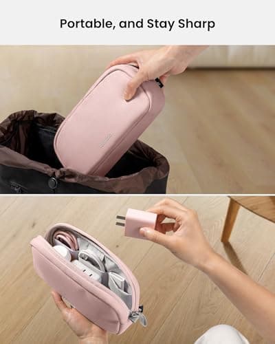 tomtoc Electronics Organiser Travel Case, Water Resistant Travel Bag Cable Organiser for Essentials, Tech Pouch Accessories Carry Storage for Cord, Phone, Cables, Airpods, USB Flash Drive, Daily Items thumbnail 10