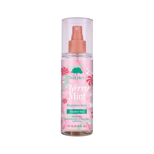 Tree Hut Merry Mint Hair & Body Mist, Spritz On for a Refreshed Feel or Layer with Your Favorite Scents, Versatile Body Spray, Limited Edition Holiday, 6 Fl Oz. - Image 1