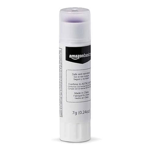 Amazon Basics Purple Washable School Glue Sticks, Dries Clear, 0.24-oz Stick, 30-Pack - Purple - 30-Pack thumbnail 3