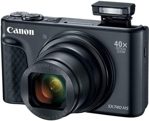 Canon PowerShot SX740 HS Digital Camera (Black) (2955C001) + 64GB Memory Card + Card Reader + Deluxe Soft Bag + Flex Tripod + Hand Strap + Memory Wallet + Cleaning Kit (Renewed) thumbnail 7