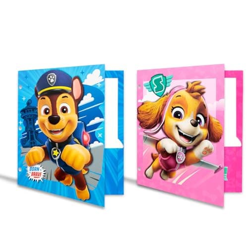 Paw Patrol School Supplies Set - Bundle with 2 Spiral Notebooks, 2 Portfolio Folders, Stickers, More | Paw Patrol School Supplies Set for Boys, Girls, Kids thumbnail 2