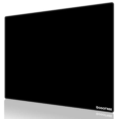 Glass Gaming Mouse Pad, Professional Esport Tempered Glass Mouse Pad Ultra-Smooth Micro-Etched Surface for Top Speed and Control,Hard Mousepad Black (15.7'' x 11.8'') - Image 1