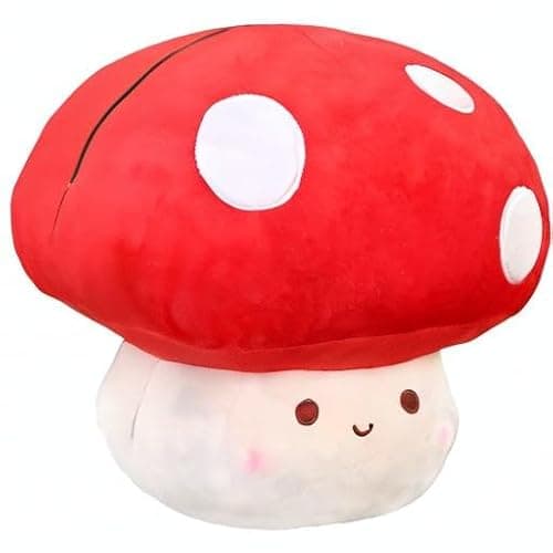 Yulefly 9-Inch Mushroom Pillow Plush- Cute Mushroom Stuffed Animal Plush Toy Decorative Throw Pillows for Home Car Halloween Birthday Gift for Kids Adults thumbnail 7