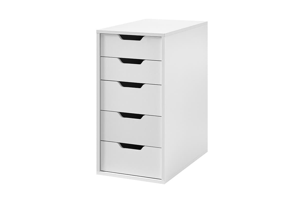 Ovela Alice Filing Drawer Desk (White) - OVALIDESKWA thumbnail 5