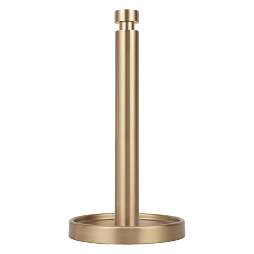 Ivilon Countertop Paper Towel Stand - Steady and Easy Tear - Fits All Paper Towel Rolls - Warm Gold - Image 1