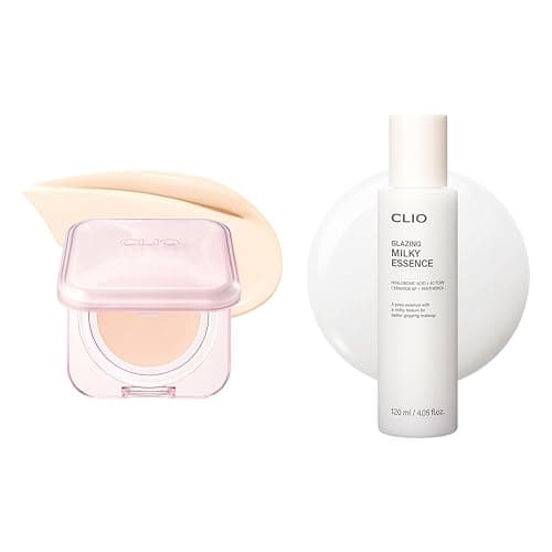 CLIO [Bundle] Glazing Milky Essence + Kill Cover Mesh Glow Essential Cushion Foundation 19N - Image 1