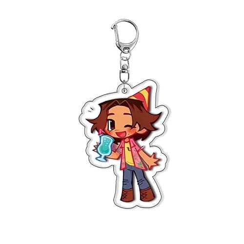 SUJEBRAN 5 Mouthwashings Keychain Horror Game Figures Collection Mouthwashings Acrylic Keyring Bag Charms Decorations thumbnail 4