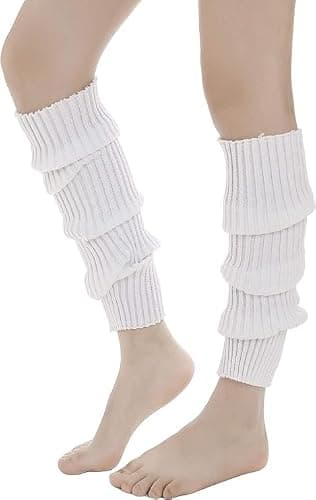 YUANQIAN Women Winter Extra Soft Long Legwarmer Warmer Knitted Stirrup Leg Warmers for Yoga Ballet Dance thumbnail 3