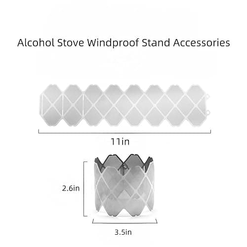 camp stove windscreen 2 Piece camp stove Ultralight Folding Stainless Steel windscreen alcohol stove stand alcohol camping stove Suitable for Outdoor Camping Hiking Backpacking thumbnail 2