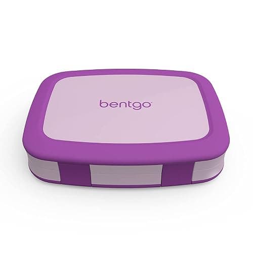 Bentgo® Kids Children’s Lunch Box - Leak-Proof, 5-Compartment Bento-Style Kids Lunch Box - Ideal Portion Sizes for Ages 3 to 7 - BPA-Free, Dishwasher Safe, Food-Safe Materials (Purple) thumbnail 3